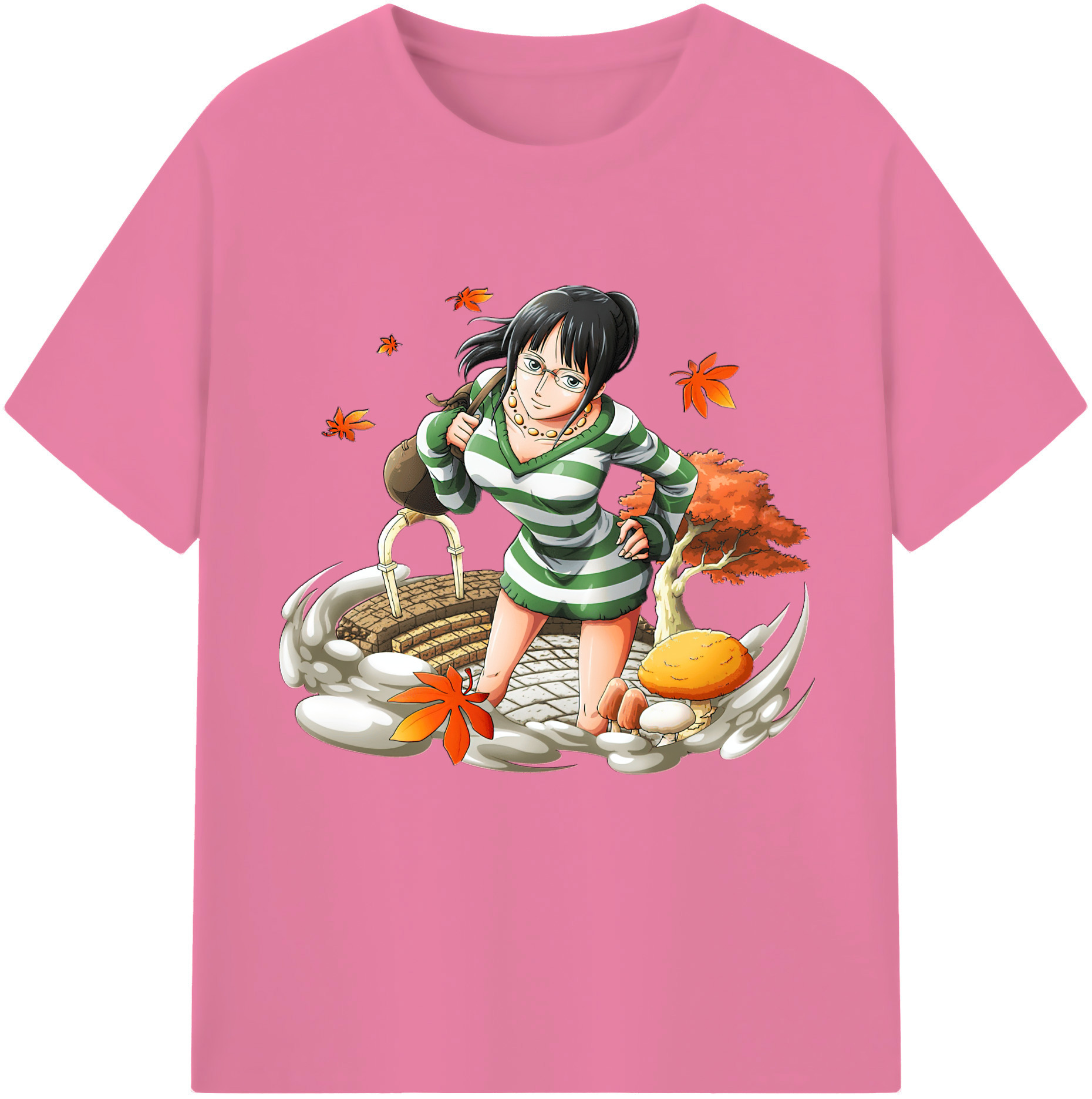 ワンピース ニコ・ロビン ONE PIECE Nico Robin 綿100％半袖Tシャツ（フロントプリント）